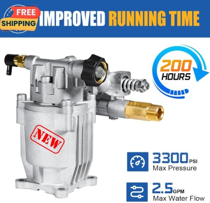 Bomba Hidrolavadora 3/4” 2600-3300 PSI 2.5 GPM Eje Horizontal Gasolina Motor