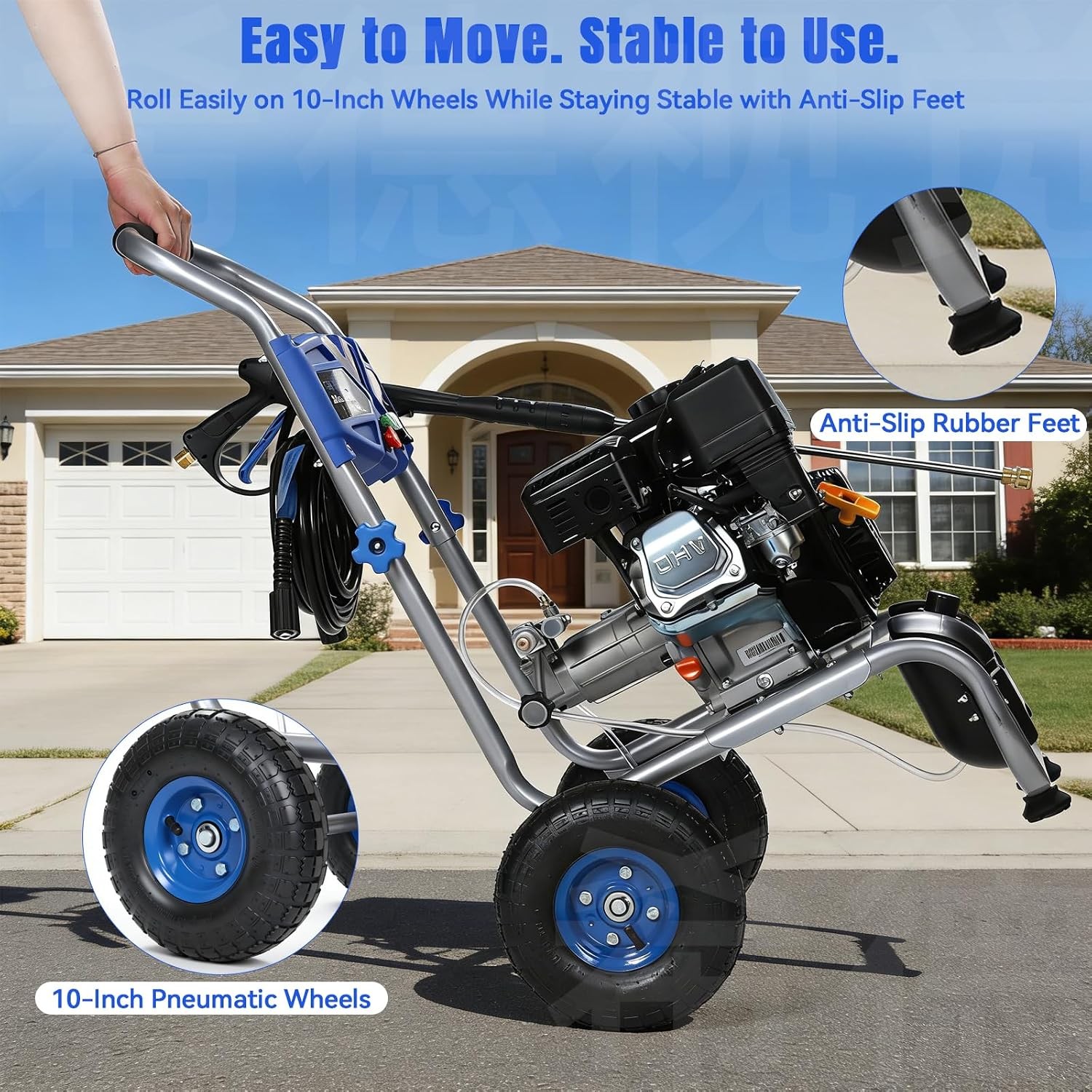 3500PSI Gas Pressure Washer 212CC / 2.3GPM / 7HP / 4-Stroke Gas Power Washer
