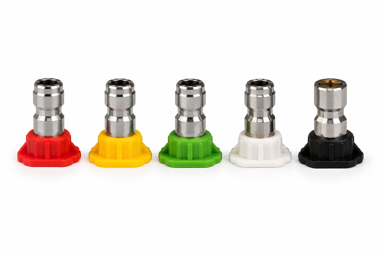Pressure Washer Nozzle Tips 5-Pack Quick Connect 1/4″ 0 15 25 40 Soap 4000 PSI