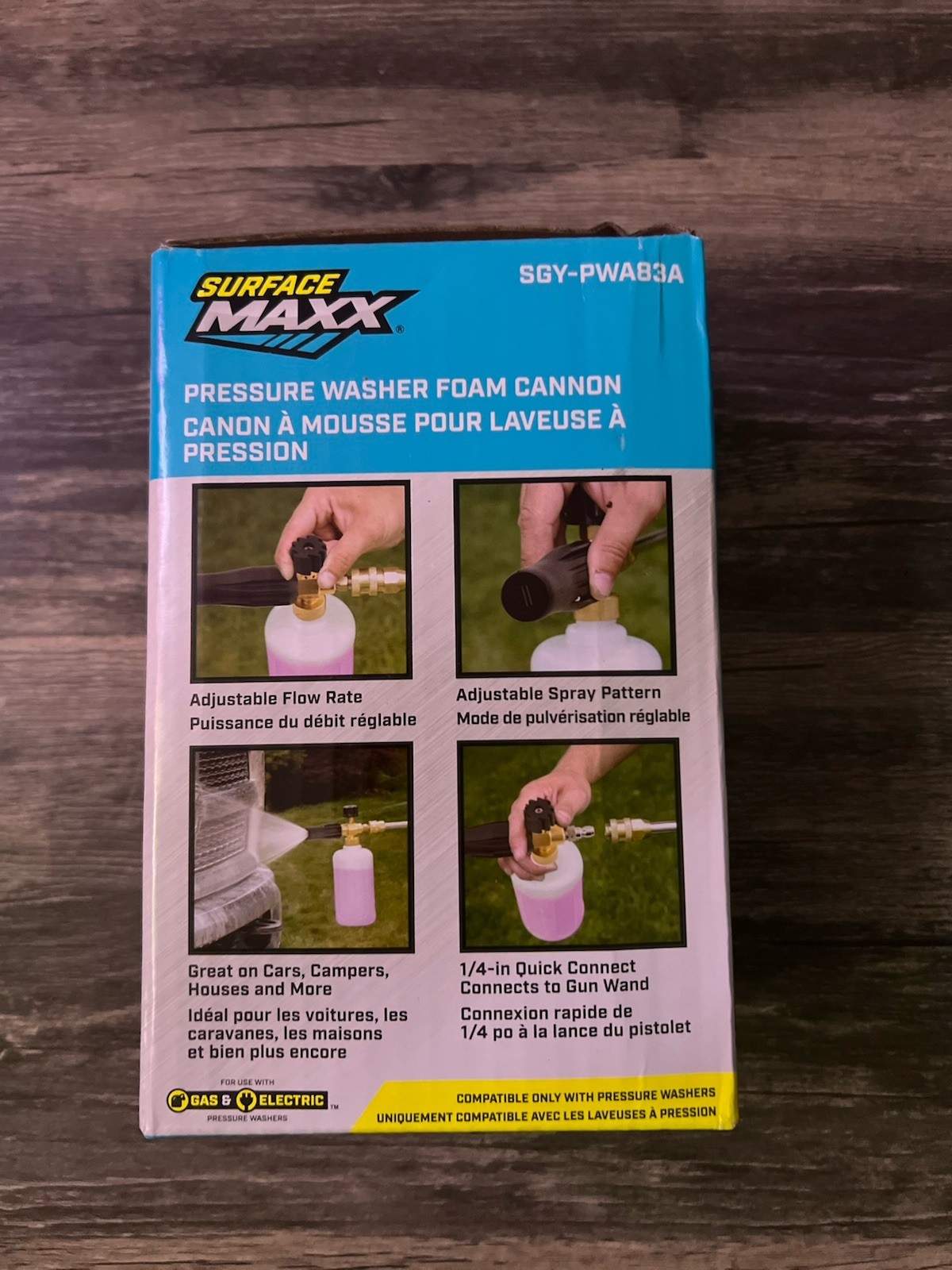 SurfaceMaxx 3700-PSI 1/4-in Pressure Washer Foam Cannon – Soap Sprayer NEW