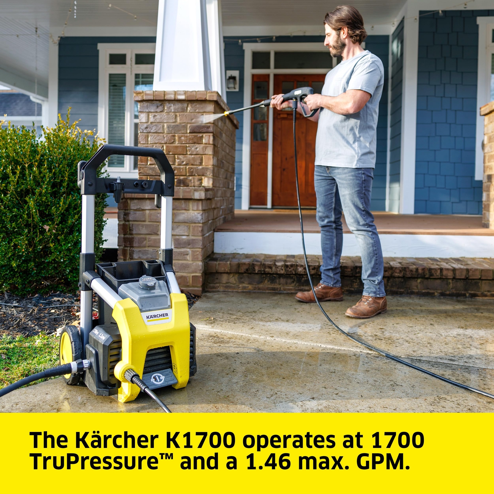 Kärcher Pressure Washer K1700, 3 Spray Nozzles, Detergent Tank
