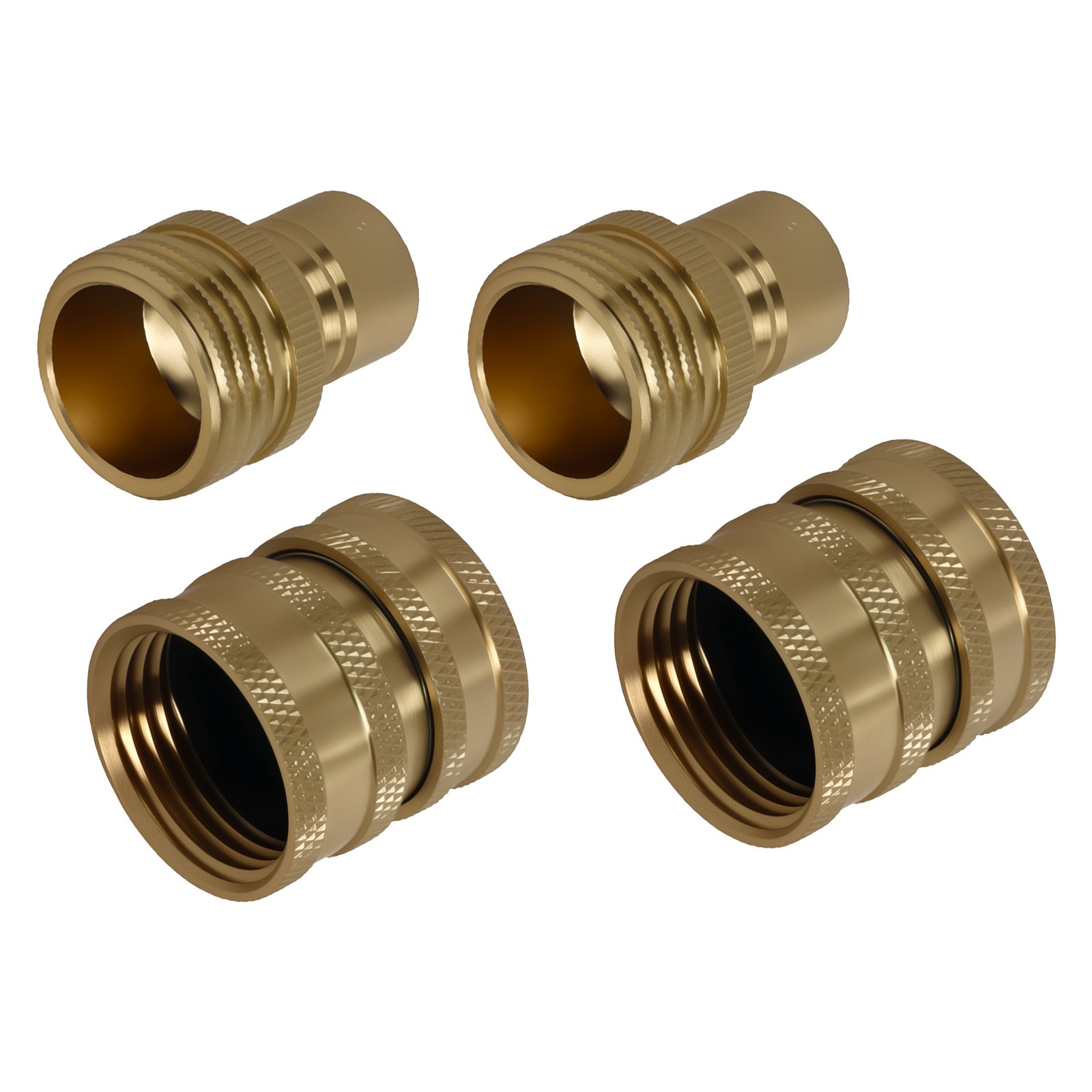 4x 3/4″ Pressure Washer Adapter Coupler Kit Brass Quick Connect for Garden Hose