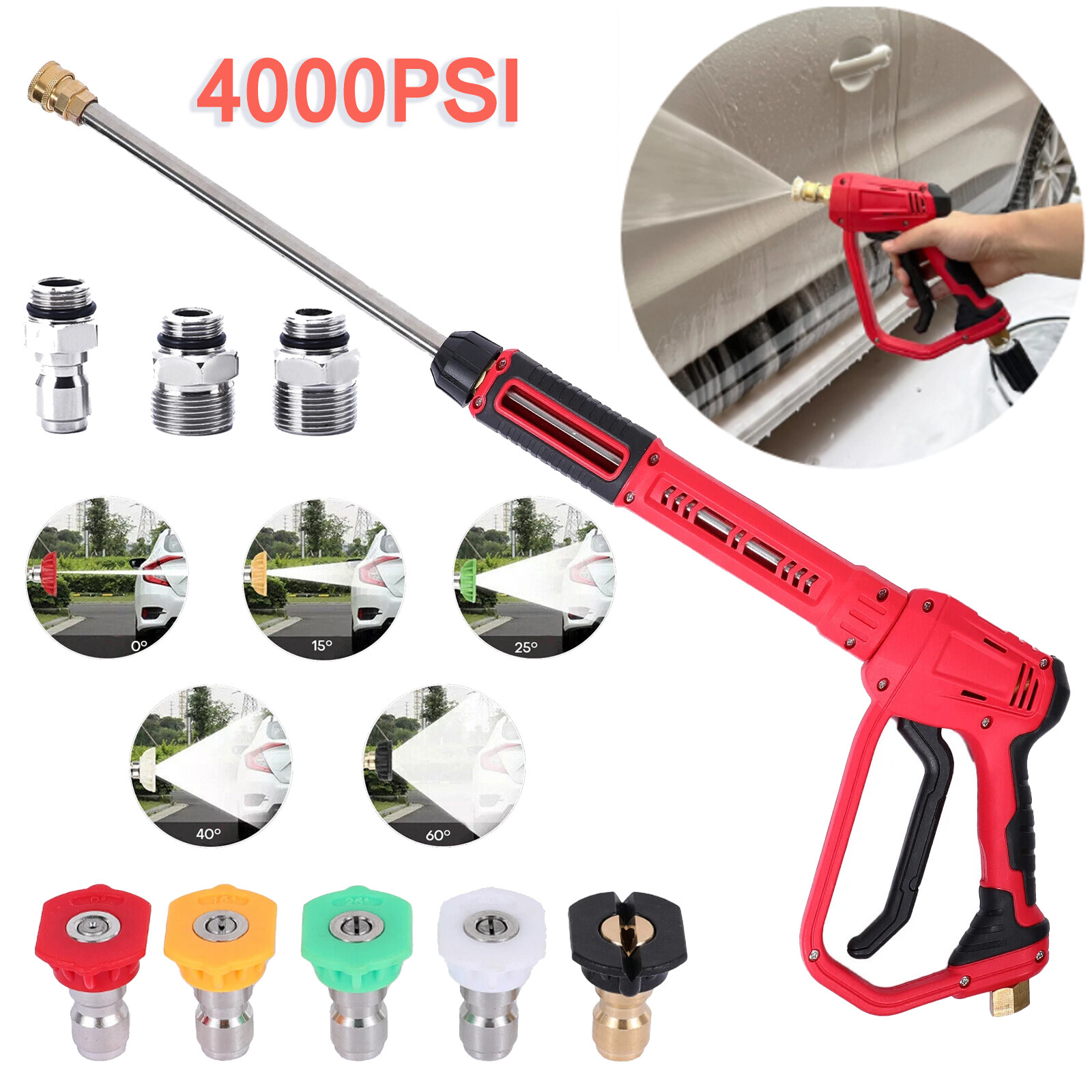 1/4″ Snow Foam Lance & Bottle Sprayer for Pressure Washer – Car Wash Tool