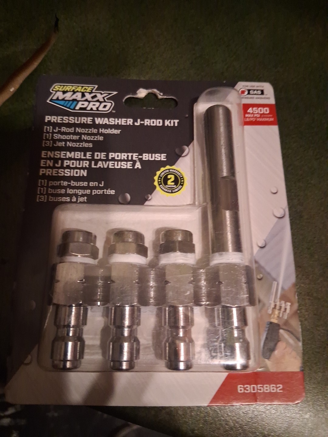 Surface Maxx Pro Pressure Washer J-Rod Nozzle Kit 6305862 – NEW