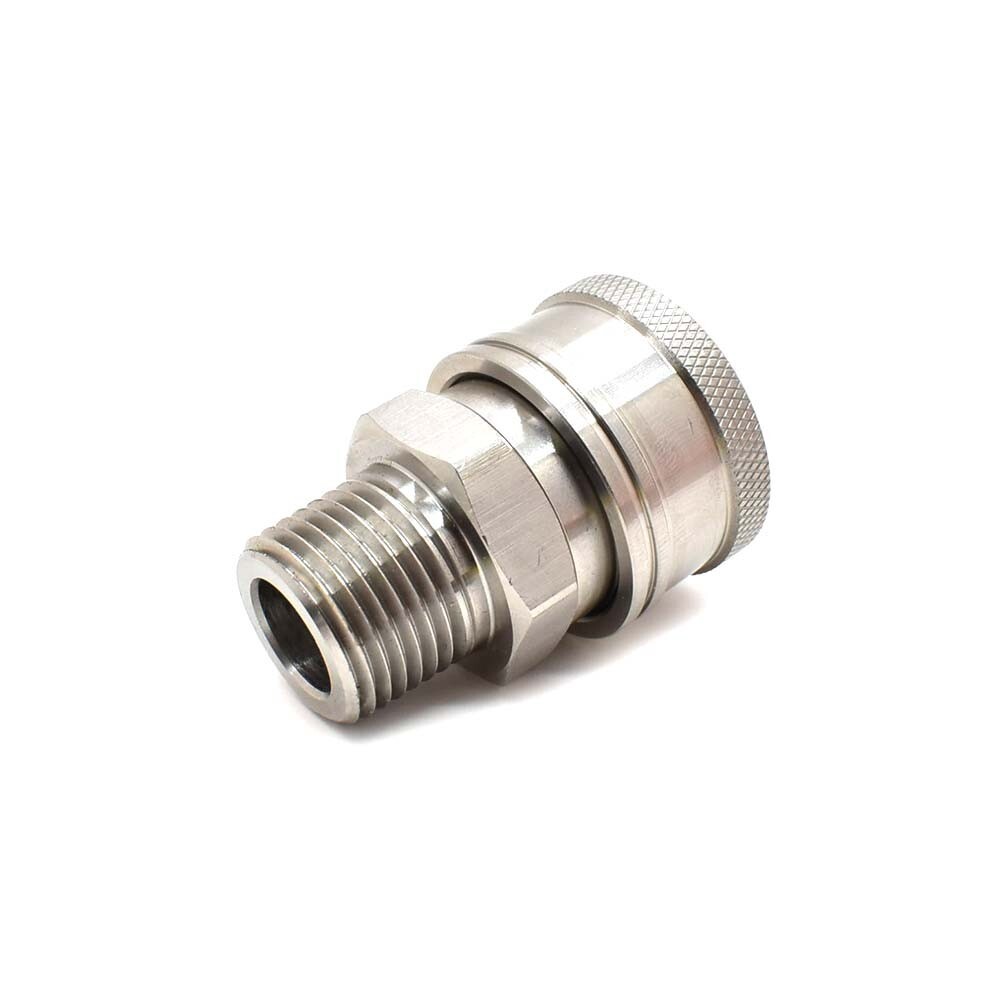 Interstate Pneumatics PW7224 1/2 Inch NPT Male Stainless Steel Coupler 5200 PSI
