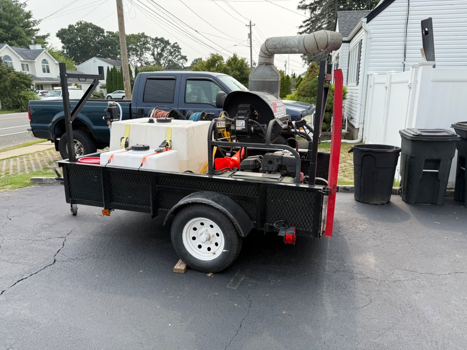 hot water power washer with a soft wash system