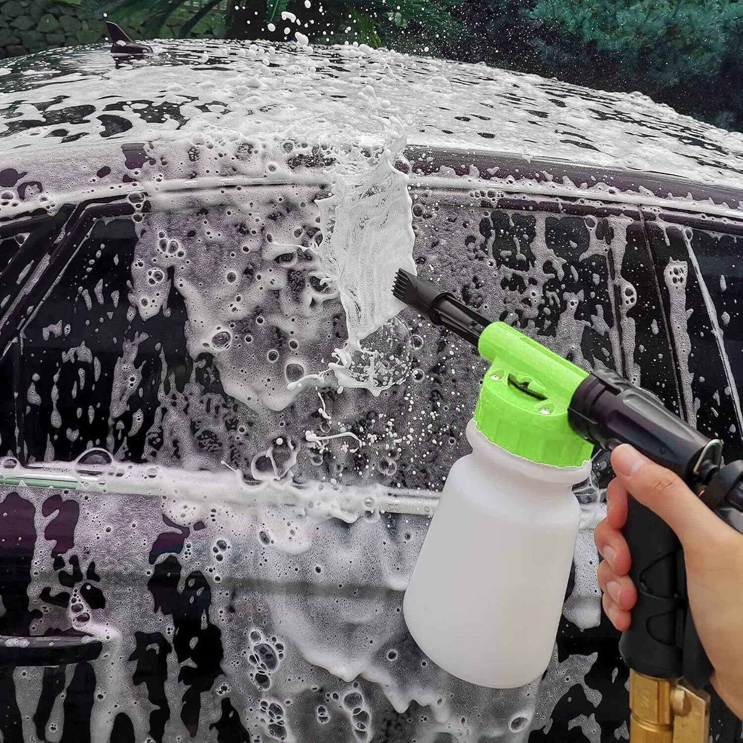 Foam Cannon for Garden Hose，Adjustment Ratio Dial Foam Gun,Car Wash Soap Spray F