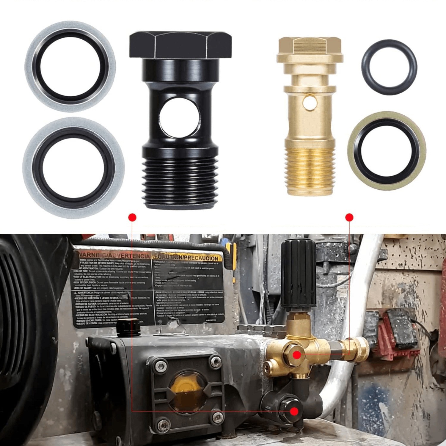 AR2119 Gymatic Unloader Mounting Bolt Set for Annovi Reverberi XM,RK Series