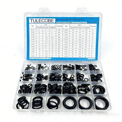 Universal Metric Nitrile Rubber(NBR) O Ring Assortment Kit for 24 Size 400 Pcs
