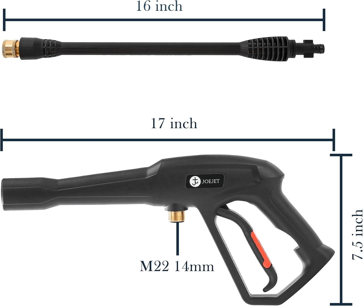 High Pressure Washer Gun, Karcher Ryobi Powerstroke, Jet Wand Spray Nozzle Tips