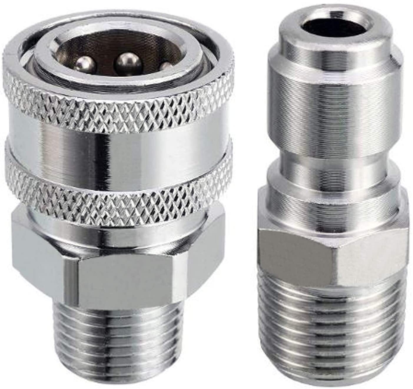 (5 Packs) 3/8’’ Pressure Washer Adapter Set, Quick Connect Kit 5000PSI