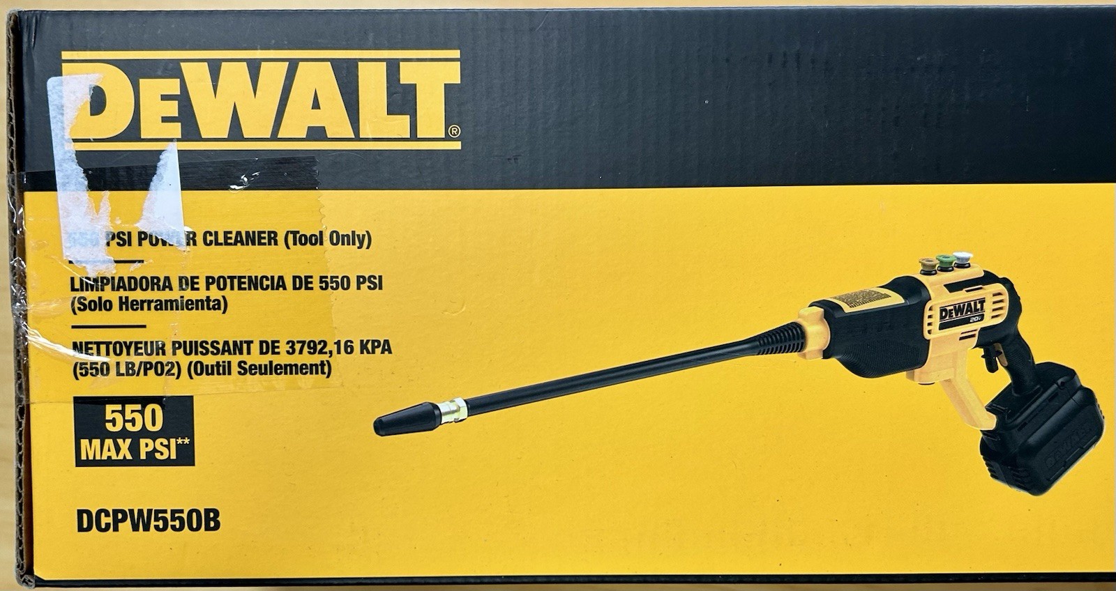 BRAND NEW DEWALT DCPW550B Power Cleaner Cordless Pressure Washer