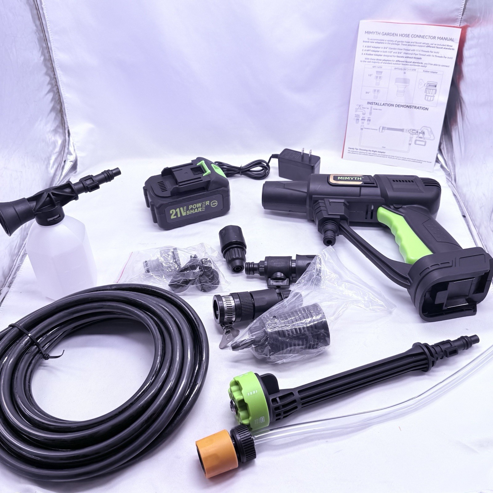 Cordless Portable Power Car Washer – 1200 PSI Battery Powered Pressure Washer