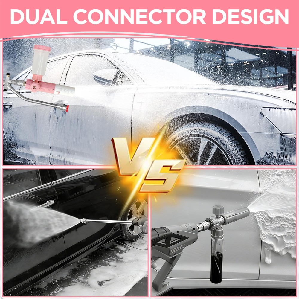 1/4″ Washer Gun Snow Foam Car Wash Soap Lance Cannon Spray Pressure 7 Nozzle Tip