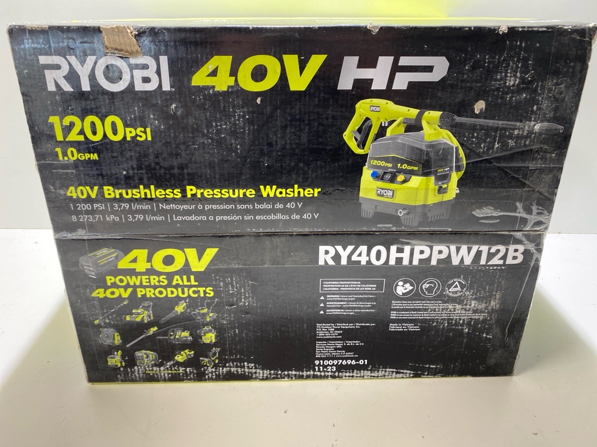 RYOBI PRESSURE WASHER RY40HPPW12B NIB (P32011615)