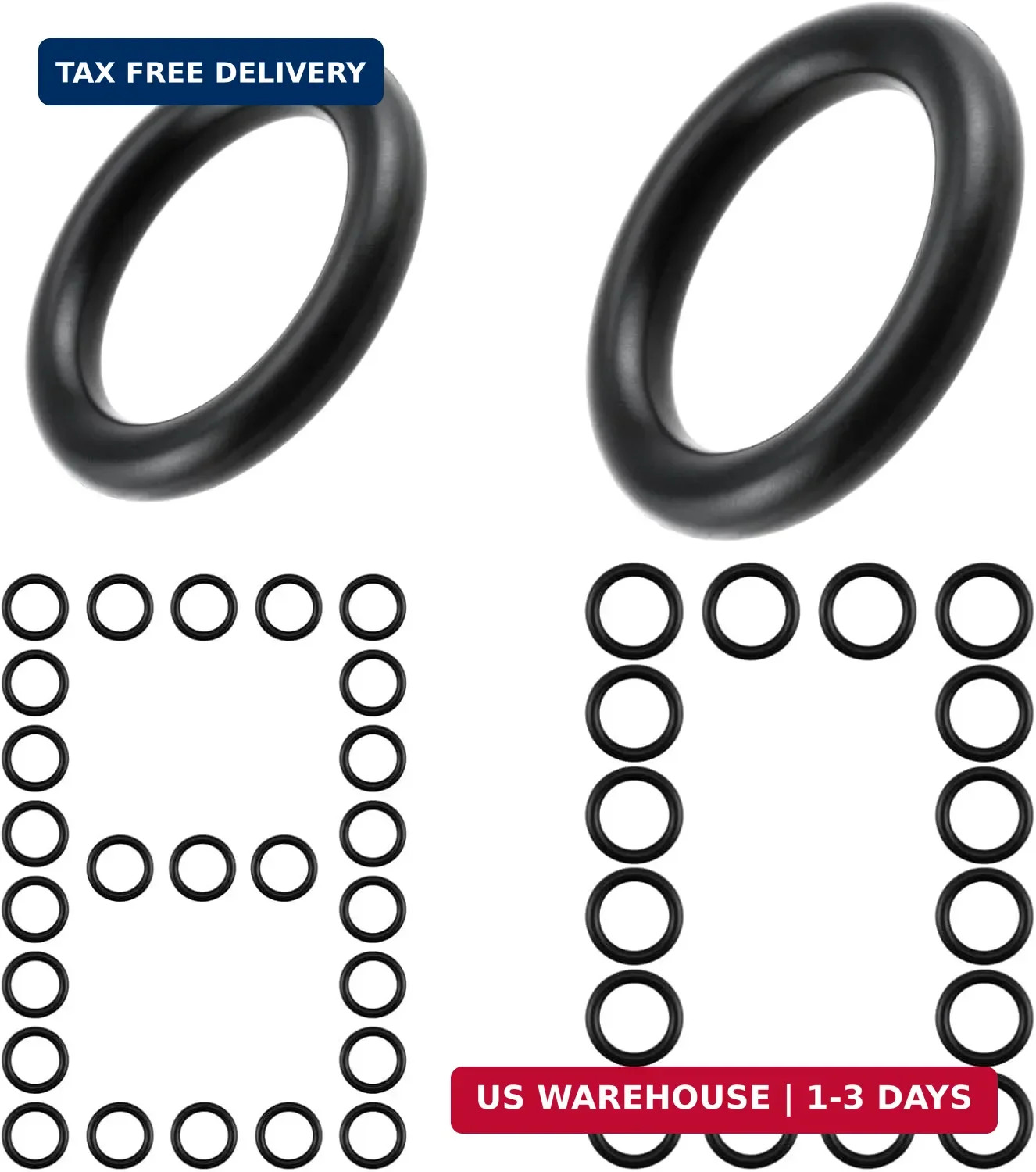 80 Pcs Pressure Washer O-Rings for 1/4″, 3/8″ Quick Couplers, High Temperature R