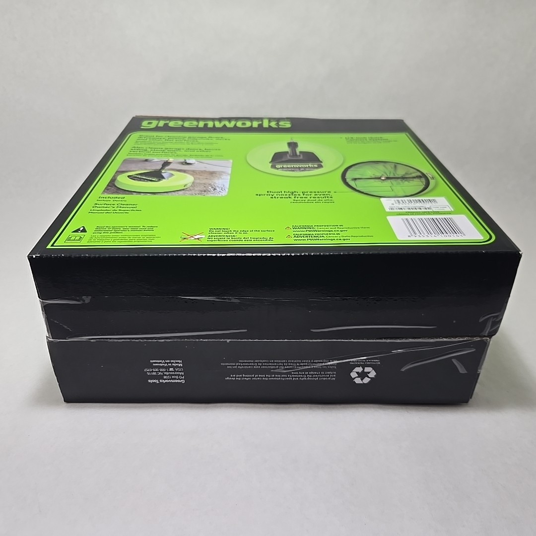 Greenworks 12″ Surface Cleaner For Electric Pressure Washer Max 2300 PSI