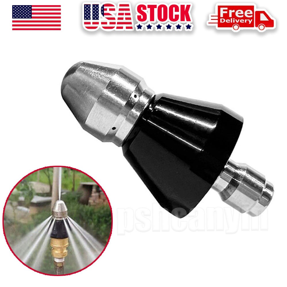 High-pressure Sewer Cleaning Tool Nozzle 5000psi Pipe Cleaner 1/4 Inch Connector