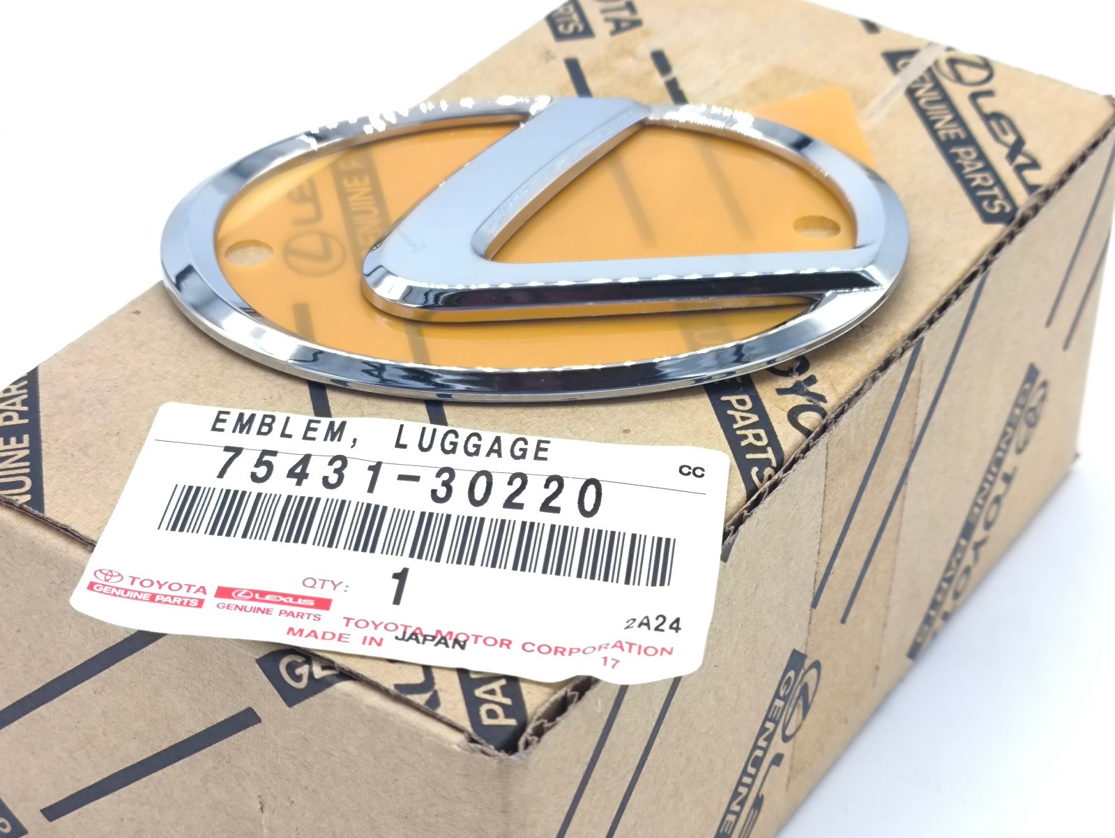 7543130220 NEW GENUINE FOR LEXUS GS300 400 430 1999-05 CHROME REAR TRUNK EMBLEM