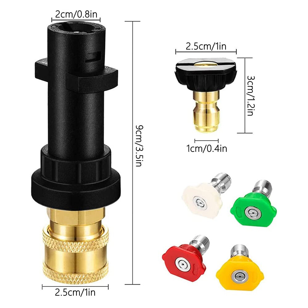 Pressure Washer Lance Spray Wand 5 Nozzle+Adapter For Karcher K2 K3 K4 K5 K6 K7