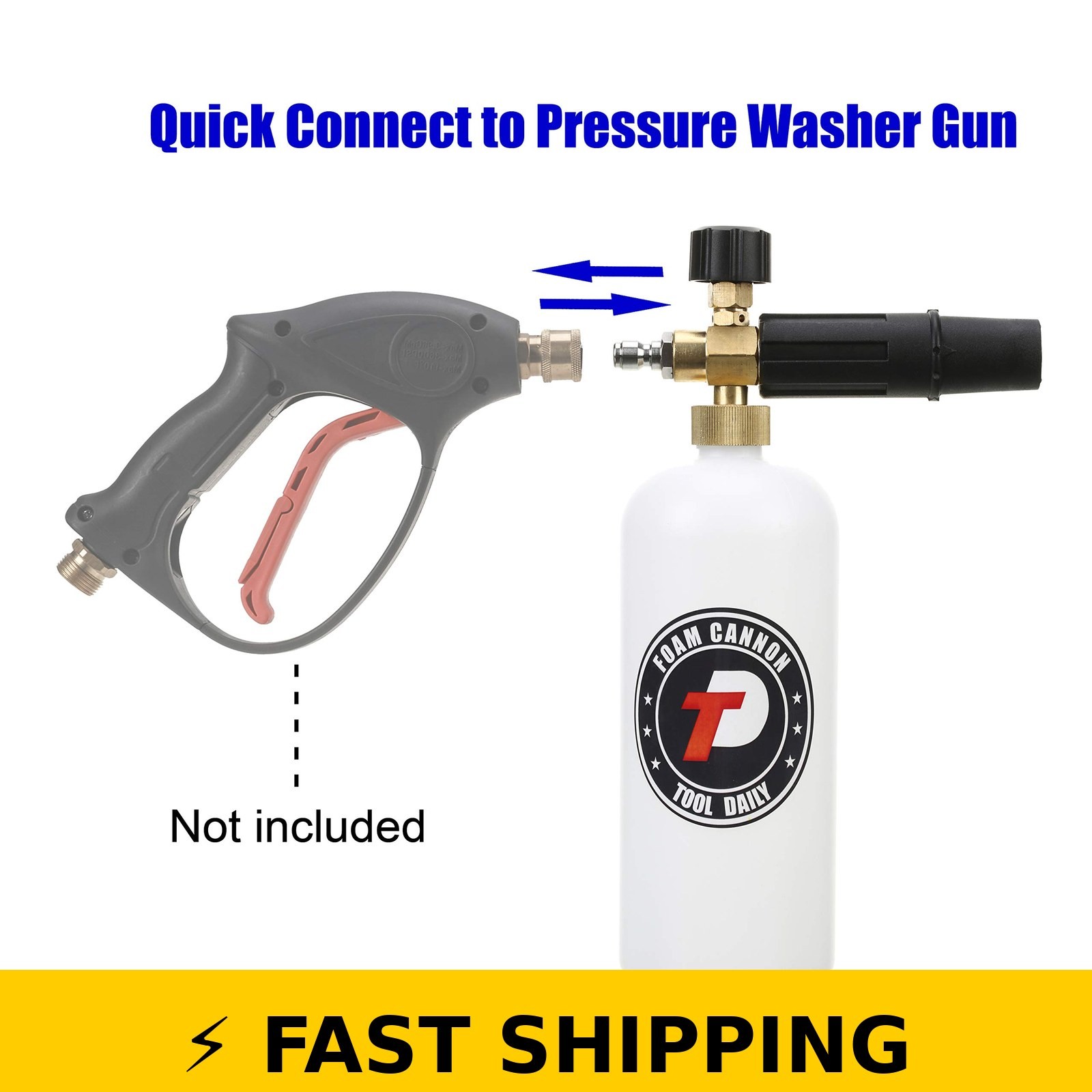Tool Daily Foam Cannon 1L with 5 Pressure Washer Nozzle Tips