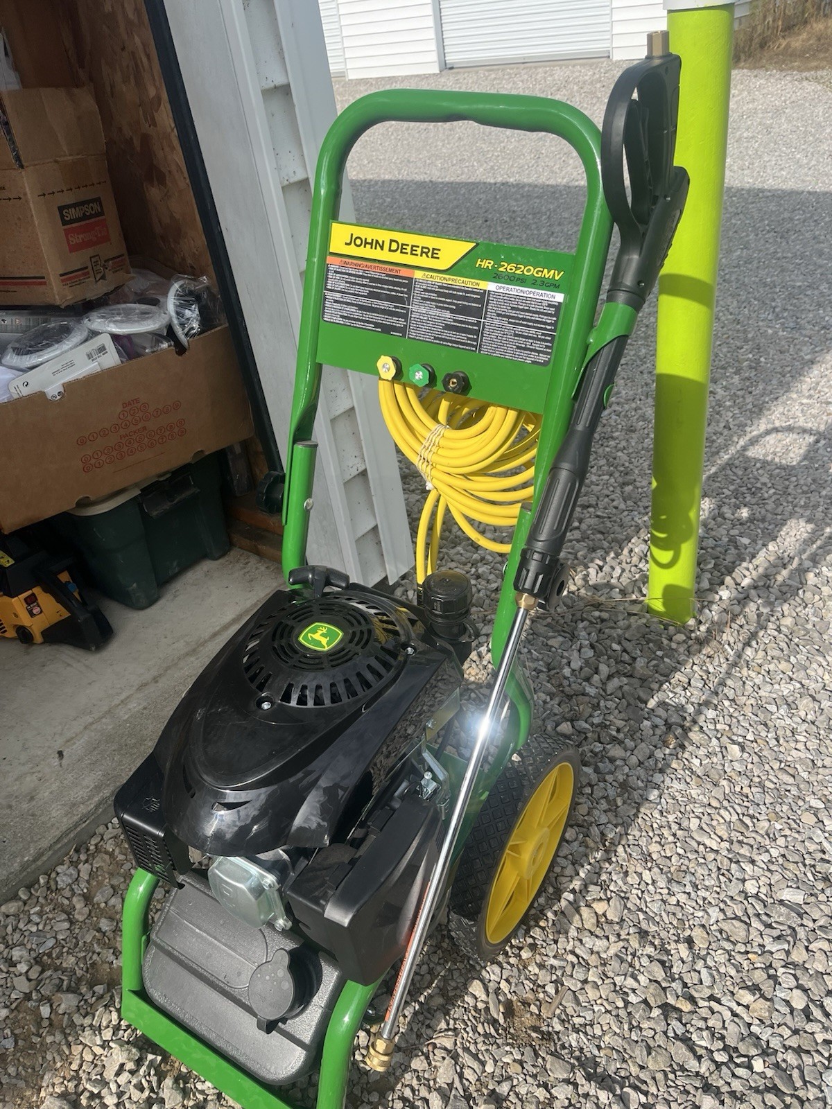 John Deere 3200 PSI Pressure Washer: GHV-2620 Never Seen Fuel New