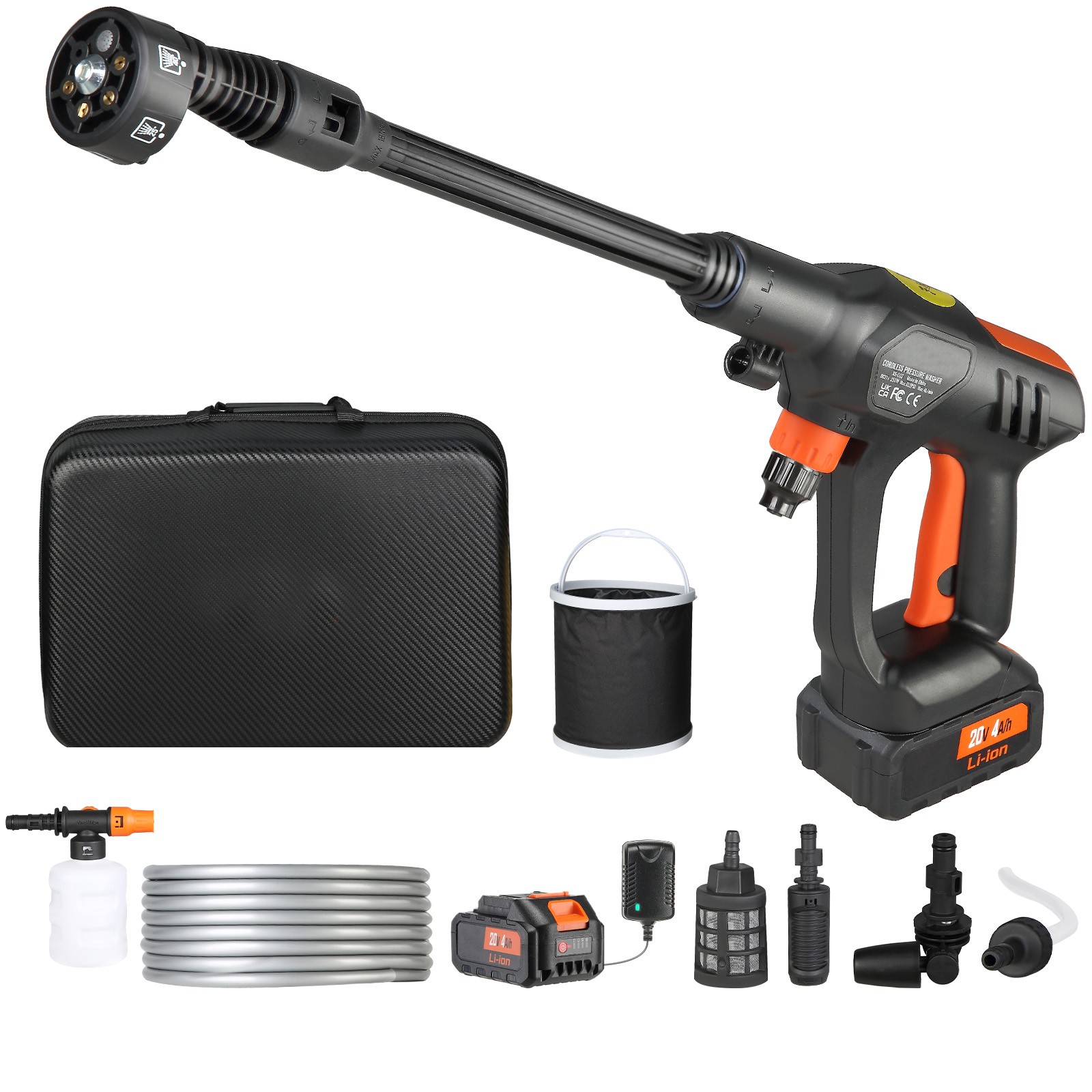 High Pressure Cordless Washer Cleaner Portable Water Spray Car Gun 652 PSI
