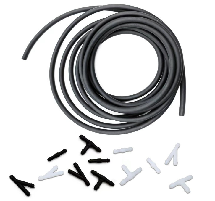 Windshield Washer Hose Kit,4 Meter Washer Fluid Hose with 12 Pcs Hose Connectors