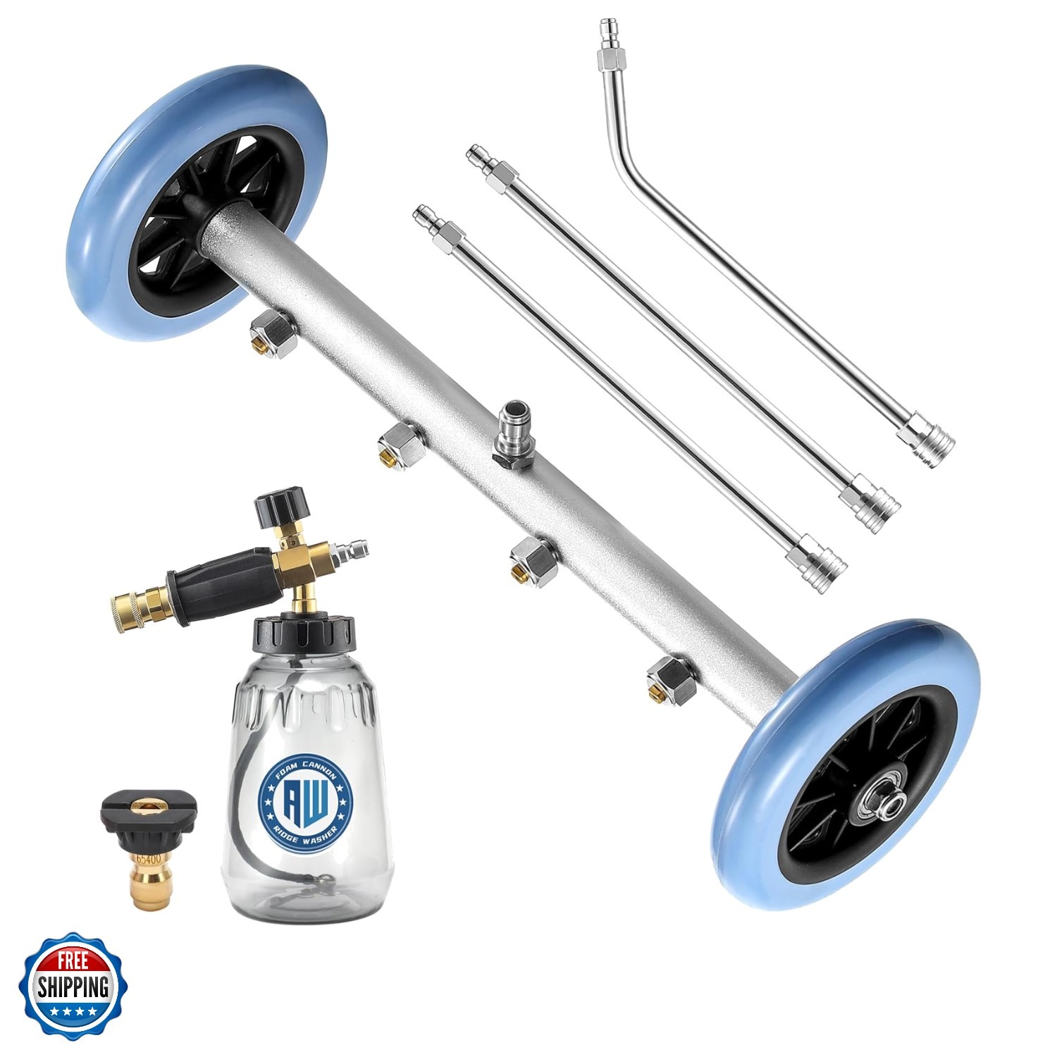 Pressure Washer Undercarriage Cleaner, 16 Inch Undercarriage Washer with Foam…