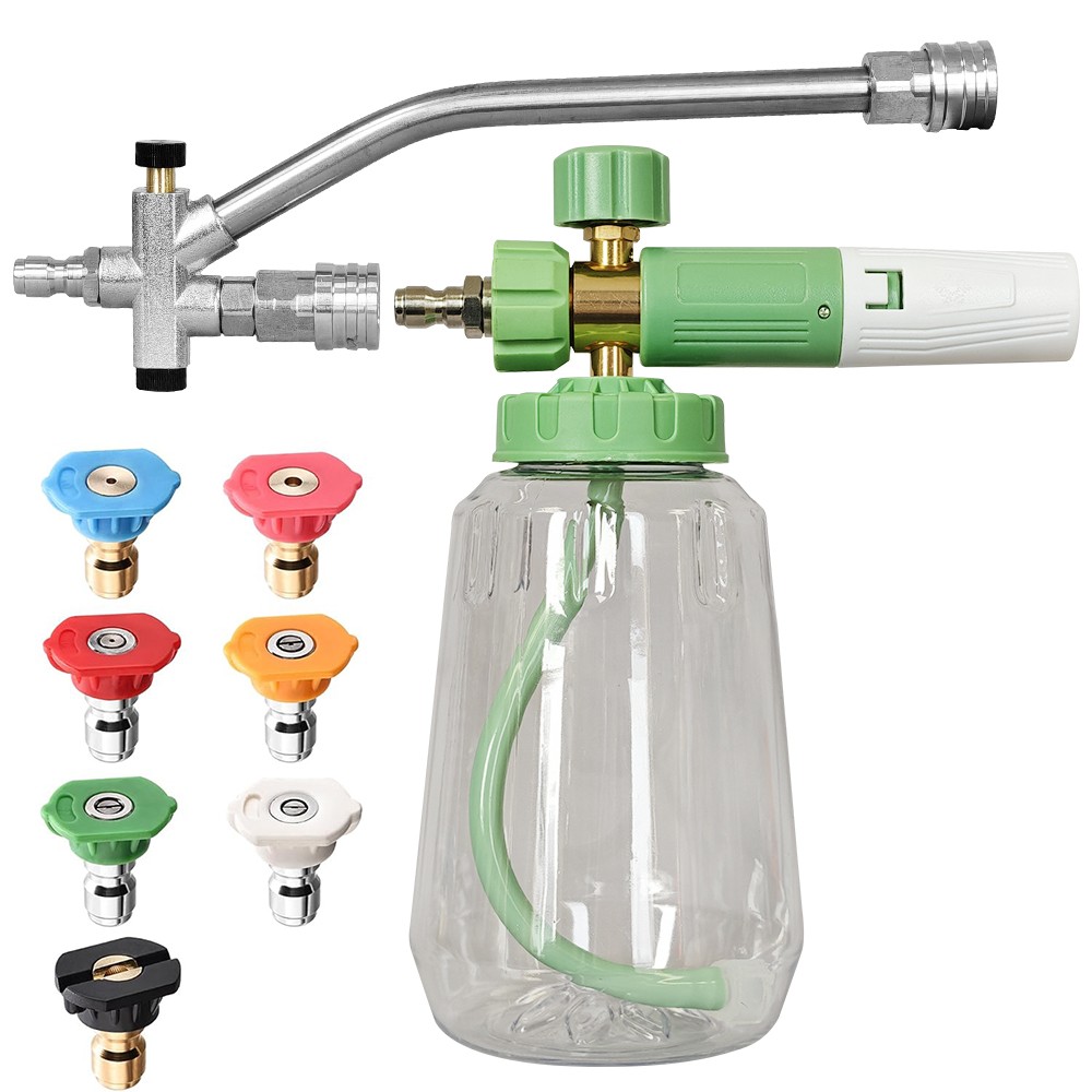 1/4″ Snow Foam Pressure Washer Gun Car Wash Soap Lance Cannon Spray Bottle NEW