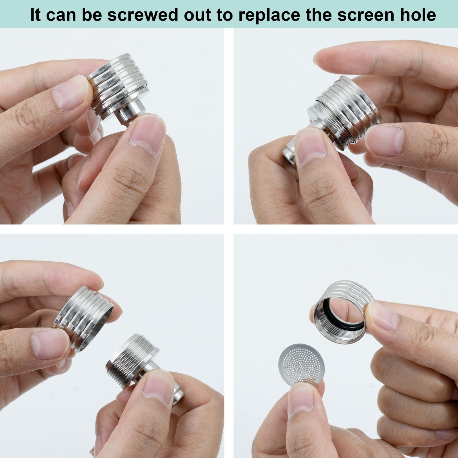 Pressure Washer Tips, Stainless Steel Shower Nozzle 0.3mm/0.4mm/0.5mm, Silver