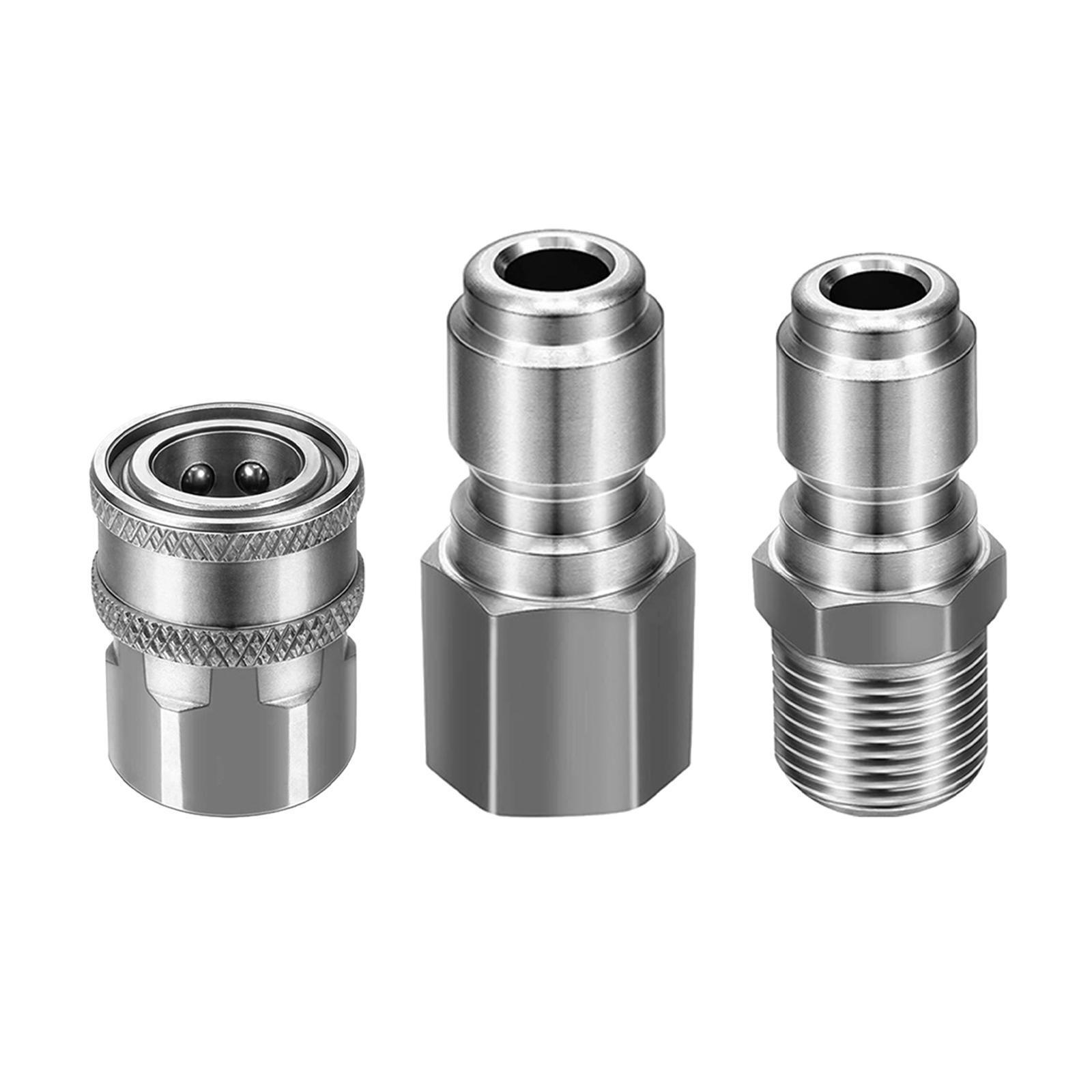 Pressure Washer Coupler NPT 3/8 Quick Connect Plug Adapter Fitting for Cleaning