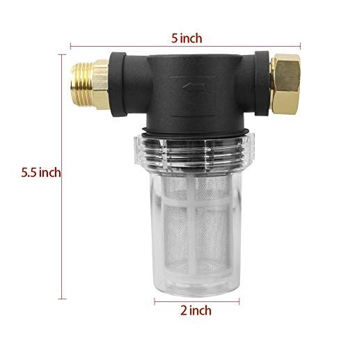 High Pressure Washer Inlet Filter – 40 Mesh Sediment Filter, 2 Extra 100 Mesh, O