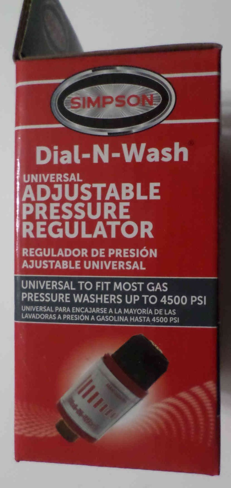Simpson Dial-N-Wash Adjustable Pressure Regulator-Max 4500PSI-82232-Combo Ship