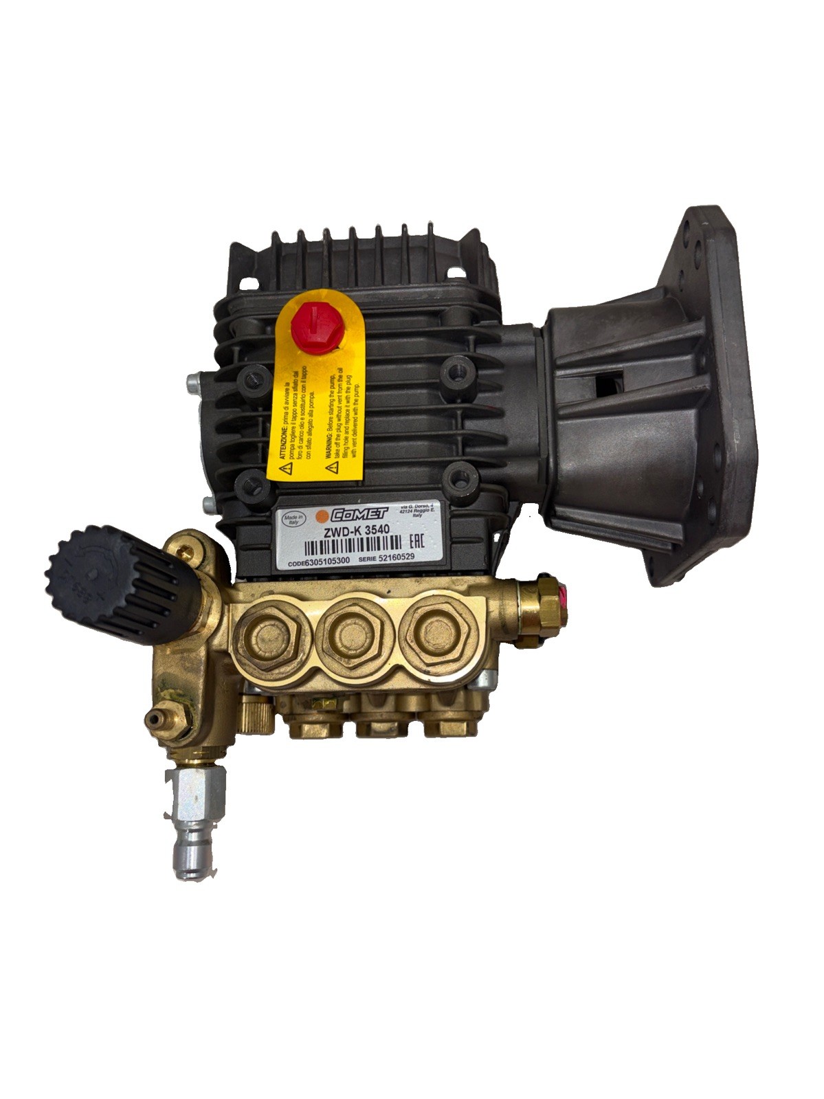 Comet Power Pressure Washer Pump ZWD-K 3540 G, 3.5 GPM, 4000 PSI, 9.5 HP