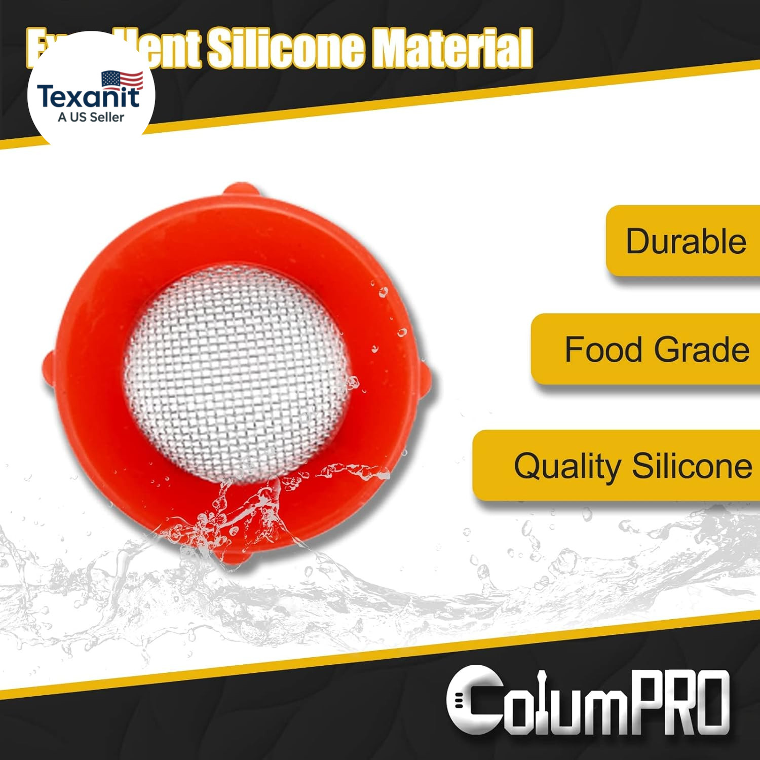 20 Pieces Stainless Steel Hose Coupling Filter Silicone Washers, Silicone Washer
