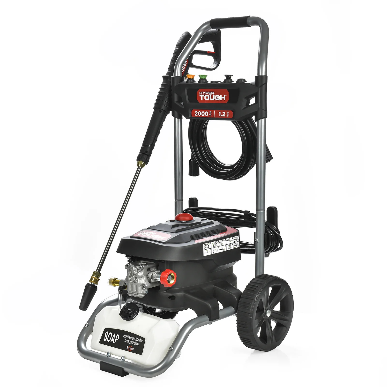 ELECTRIC PRESSURE POWER WASHER 2000 PSI at 1.2 GPM 120 V 60HZ 1800W Cold Water