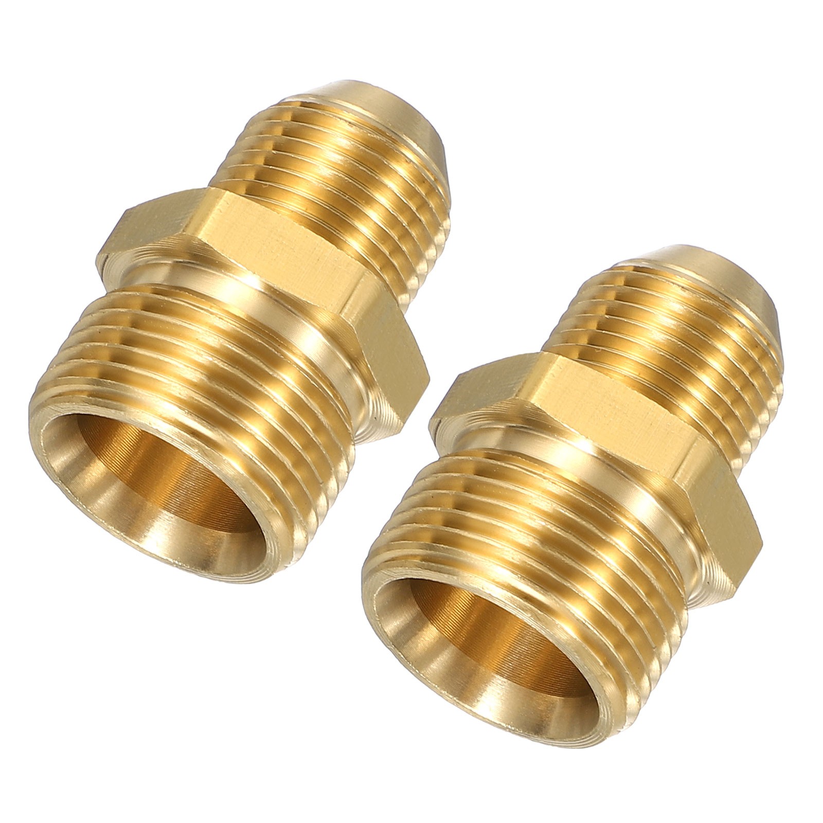 2PCS Pressure Washer Connector M22 Male to G3/8 Male Spigot 4800PSI Copper
