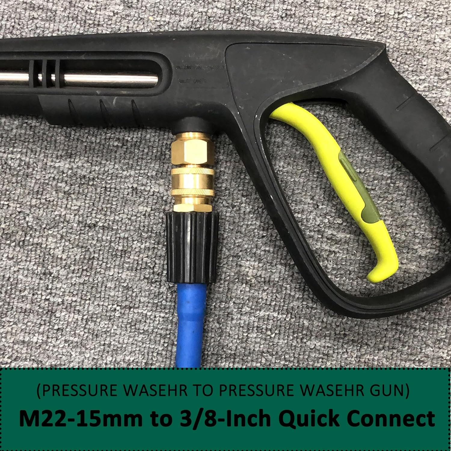 4x Pressure Washer Adapters Set Quick Disconnect Kit M22 Swivel to 3/8” Connect