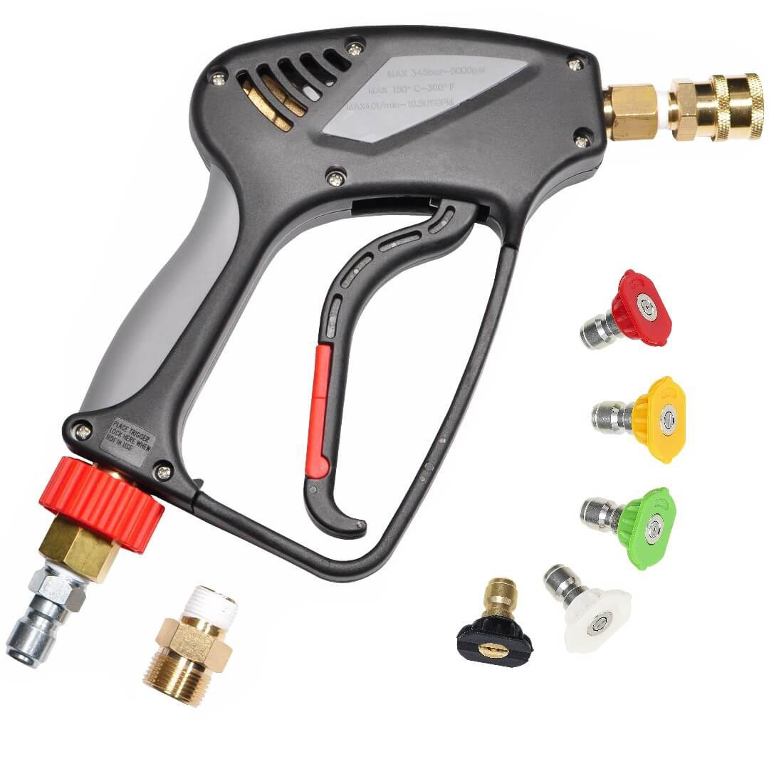 TOOLCY Pressure Washer Short Gun, Commercial 5000 PSI / 10.5 GPM with Nozzle