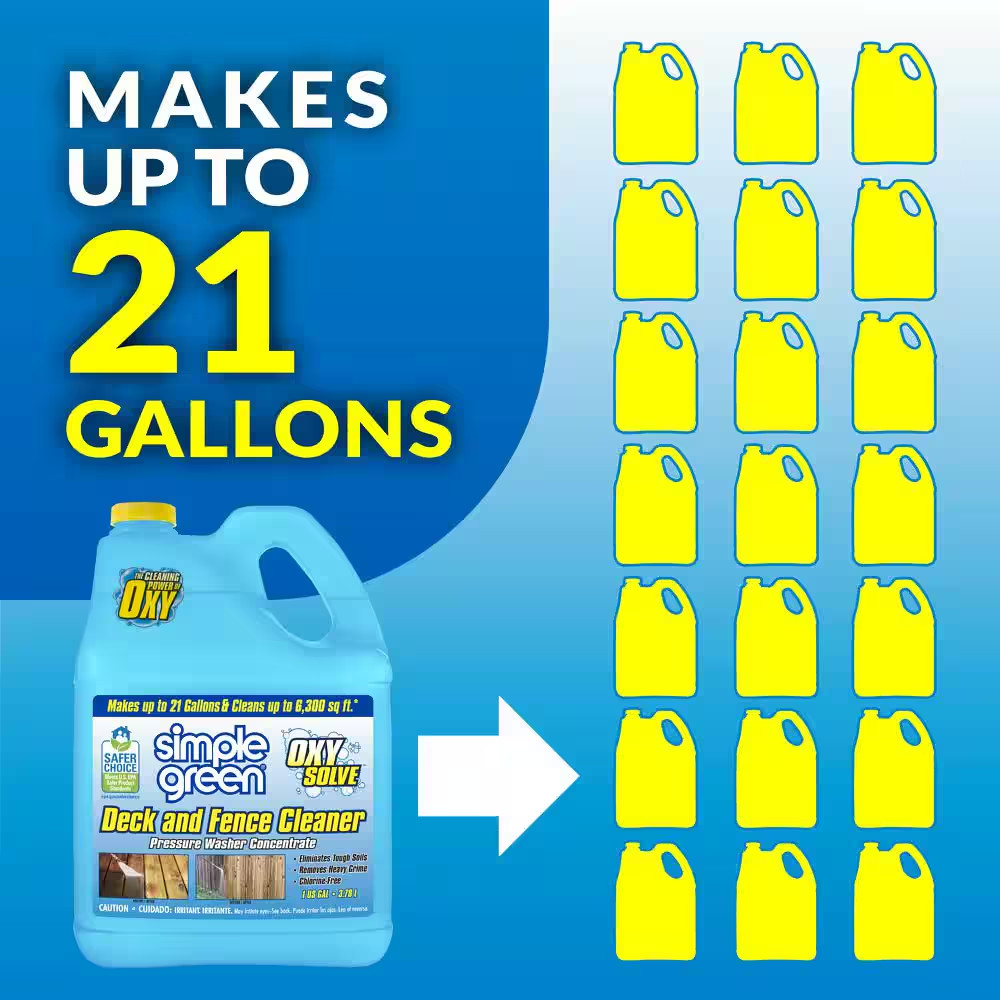 1 Gal. Oxy Solve Deck and Fence Pressure Washer Concentrate Outdoor Cleaner