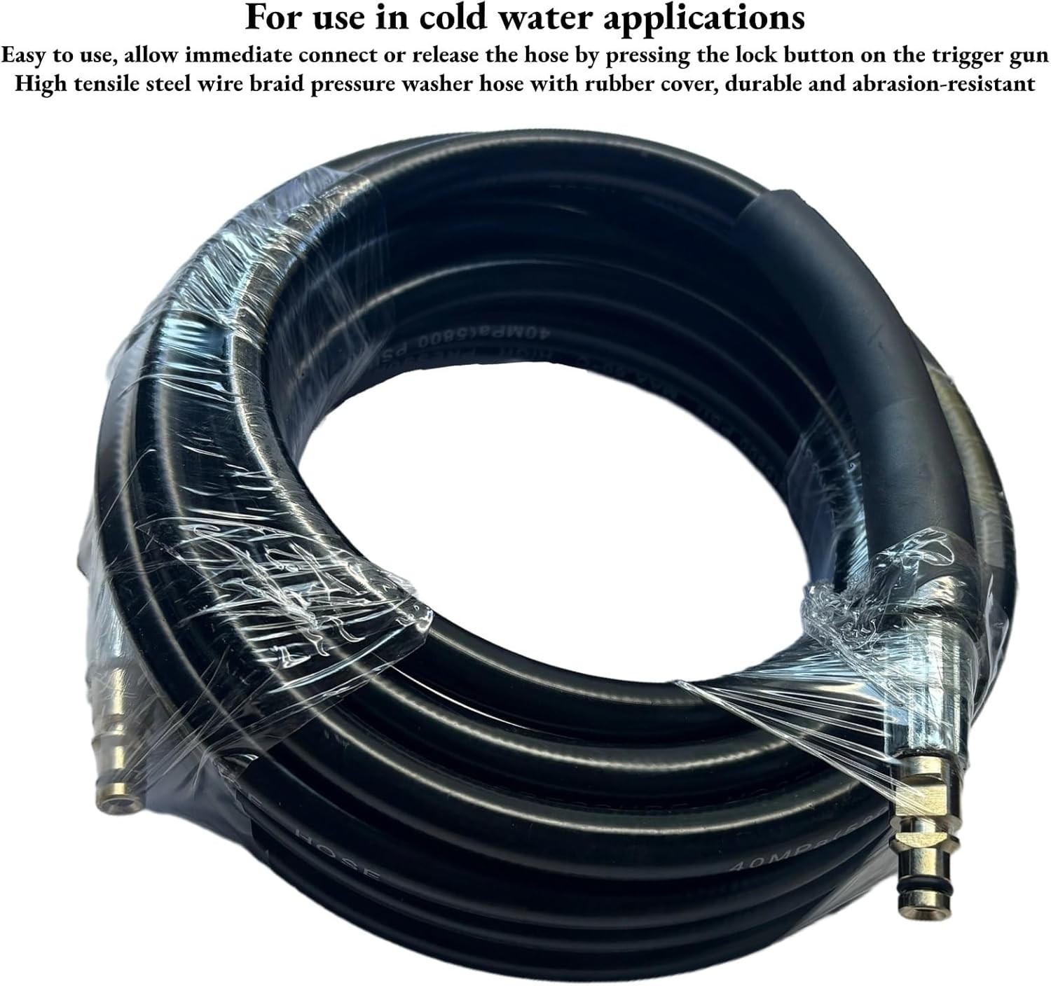 Heavy Duty 15M Pressure Washer Extension Hose – 5800 PSI, Multi-Surface Cleaner