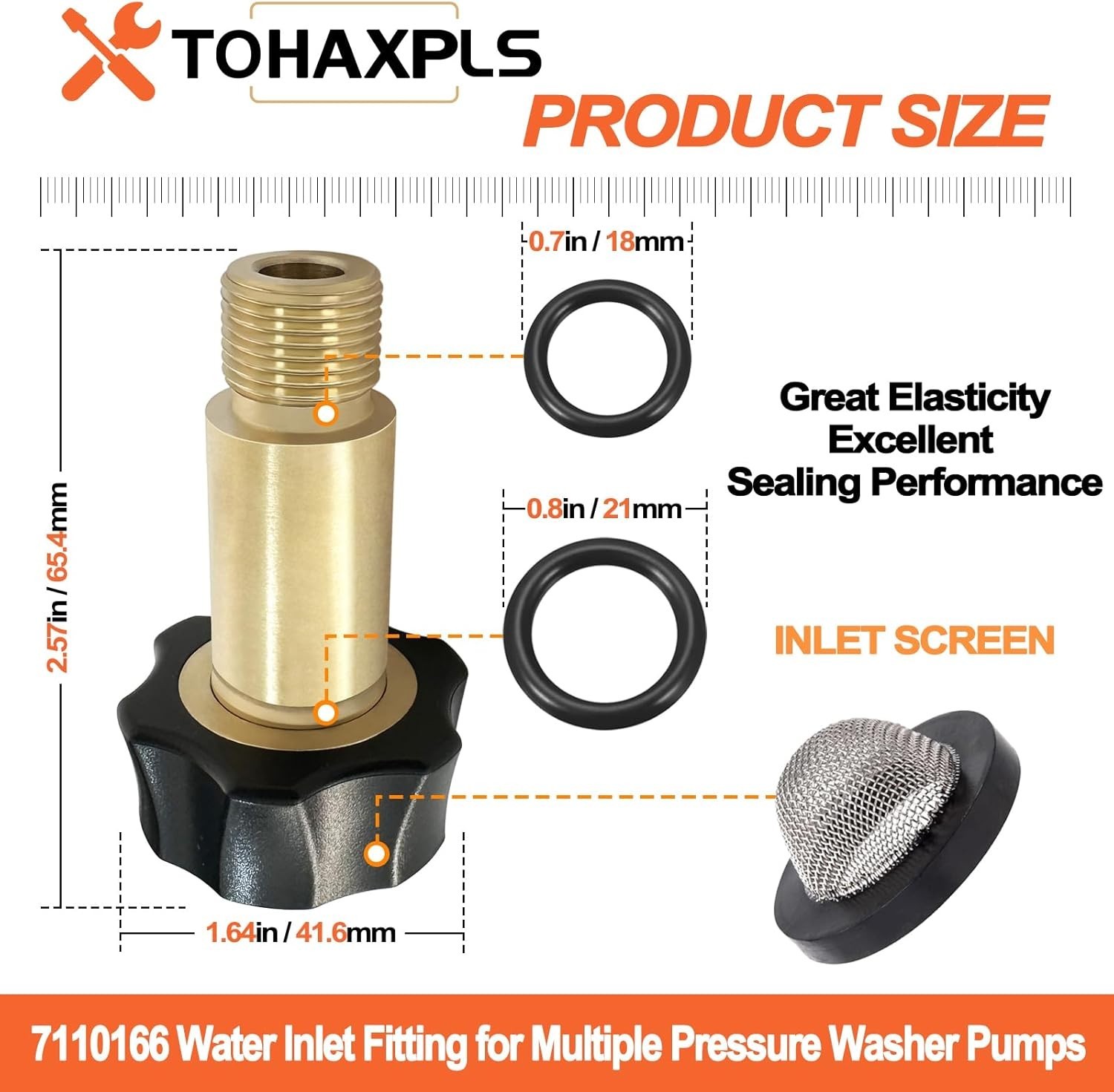 Pressure Washer Pumps Water Inlet Replacement Fitting 7110166