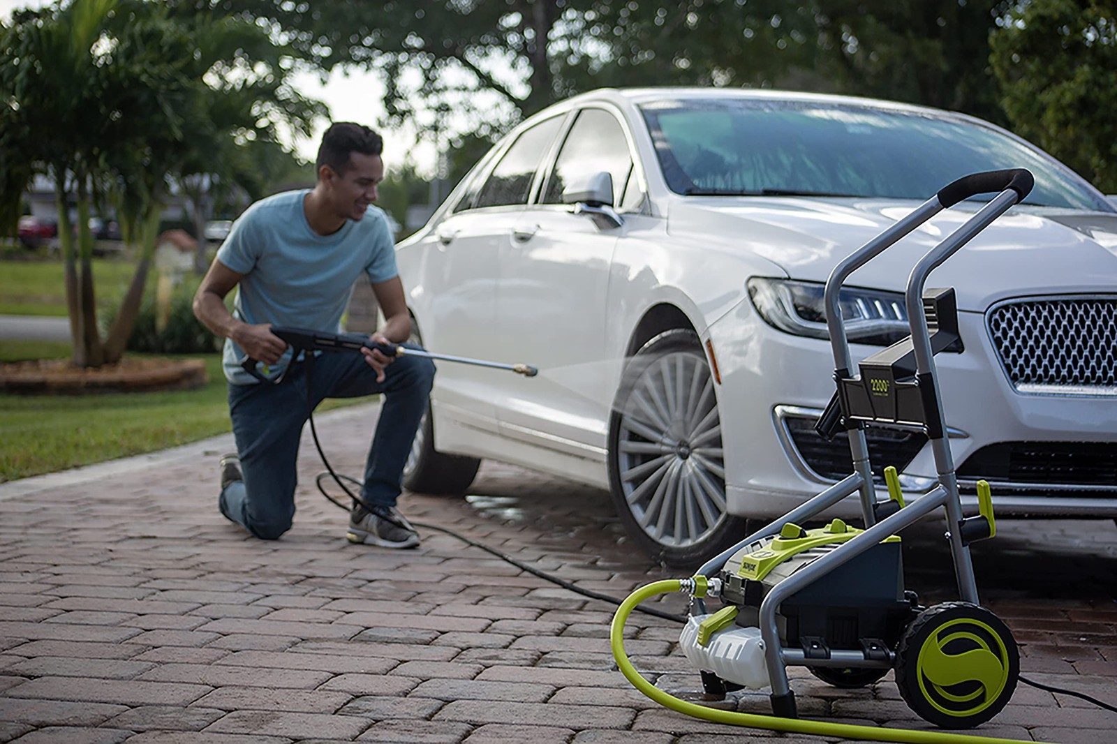 Sun Joe SPX4003-ULT Electric Pressure Washer 1450 PSI Utility & Wheel Brushes