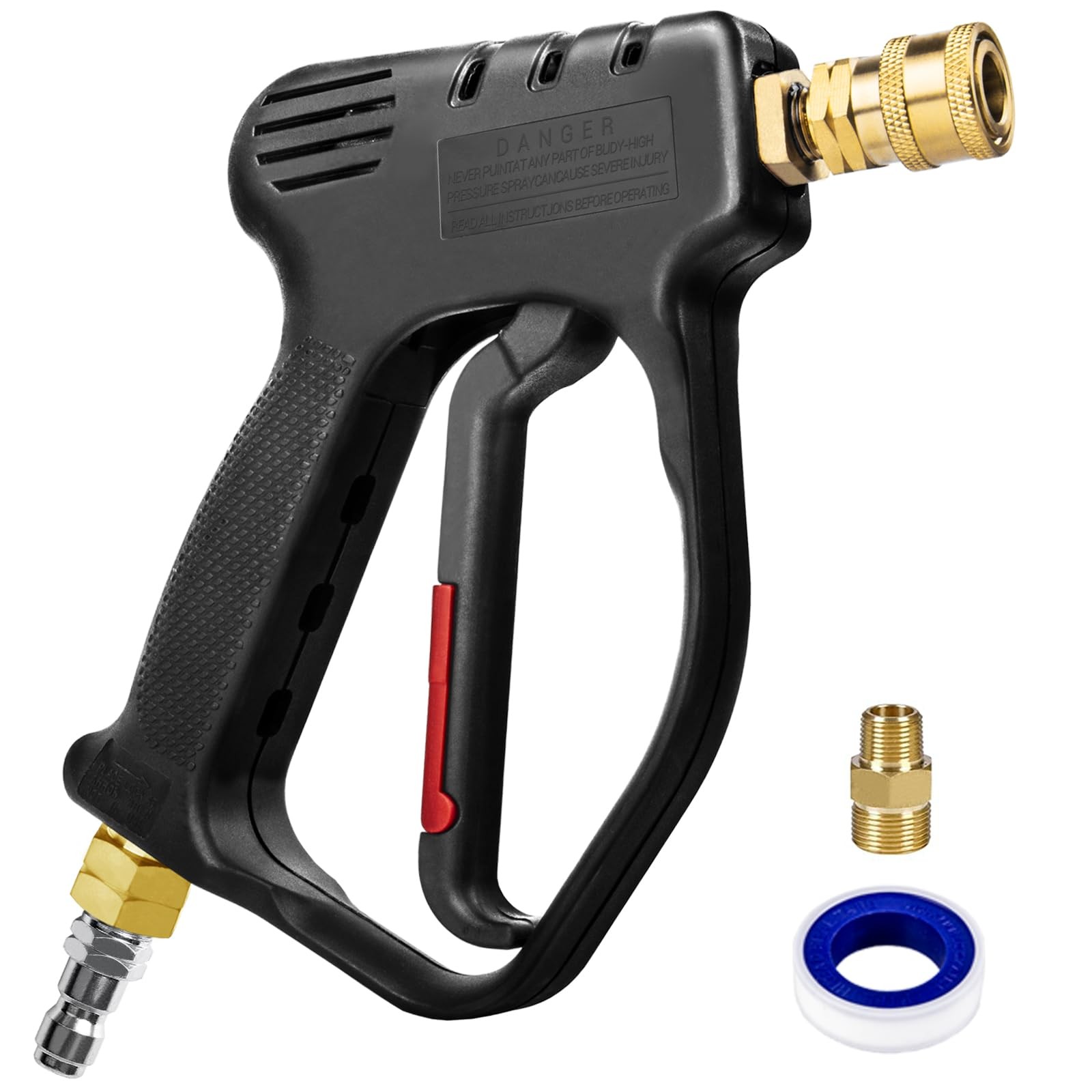 Short Pressure Washer Gun, 4000 PSI High Power Washer Spray Gun, 10.5 GPM Foa…