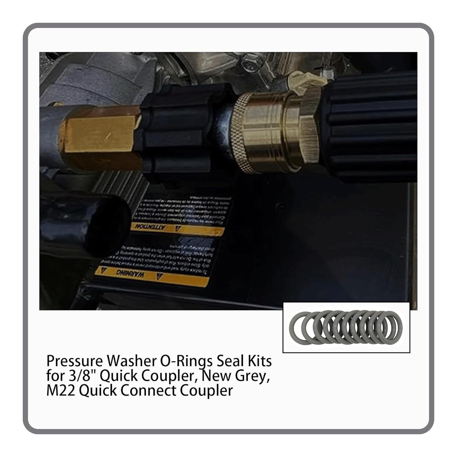 3/8″ Pressure Washer O-Rings for Quick Coupler, New Orange, M22 Quick Connect Co