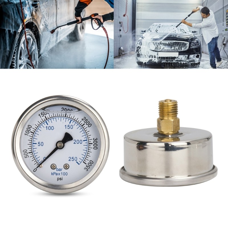Professional Pressure Washer Gauges with N14x1.5 Thread Durable for 280/380/288