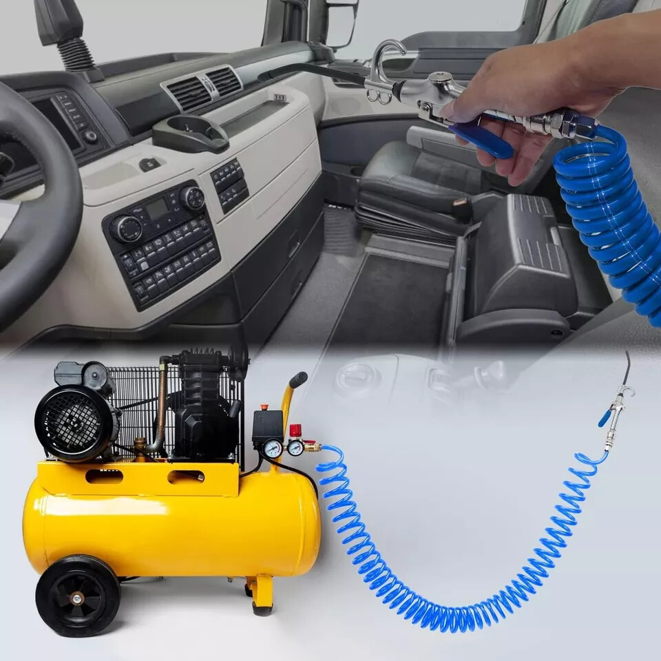 19.6ft PU Hose Air Blow Gun Kit High Pressure Air Compressor Tool Dust Clean