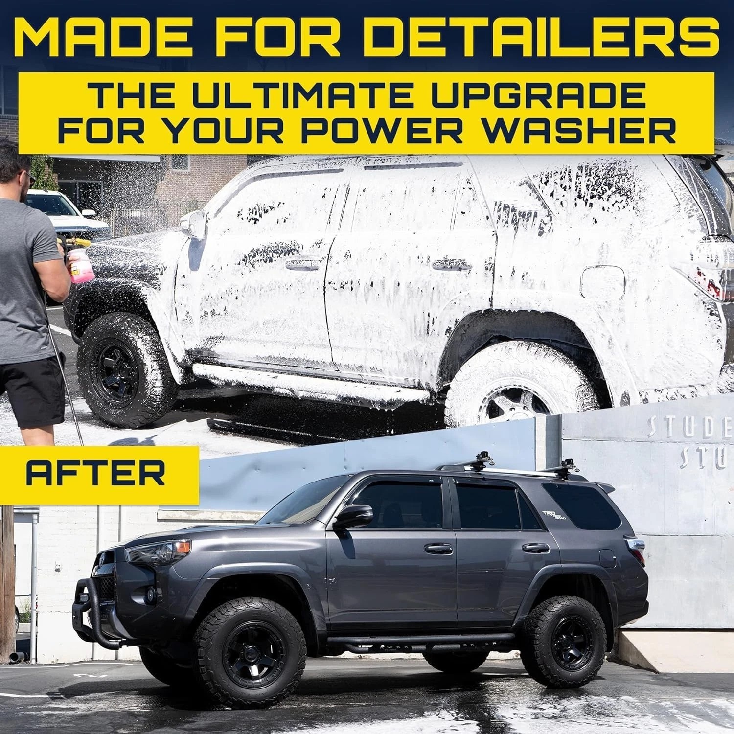 Glass & Plastic Foam Cannon: Stubby Sprayer, Swivel, Ultimate Cleaning Tool