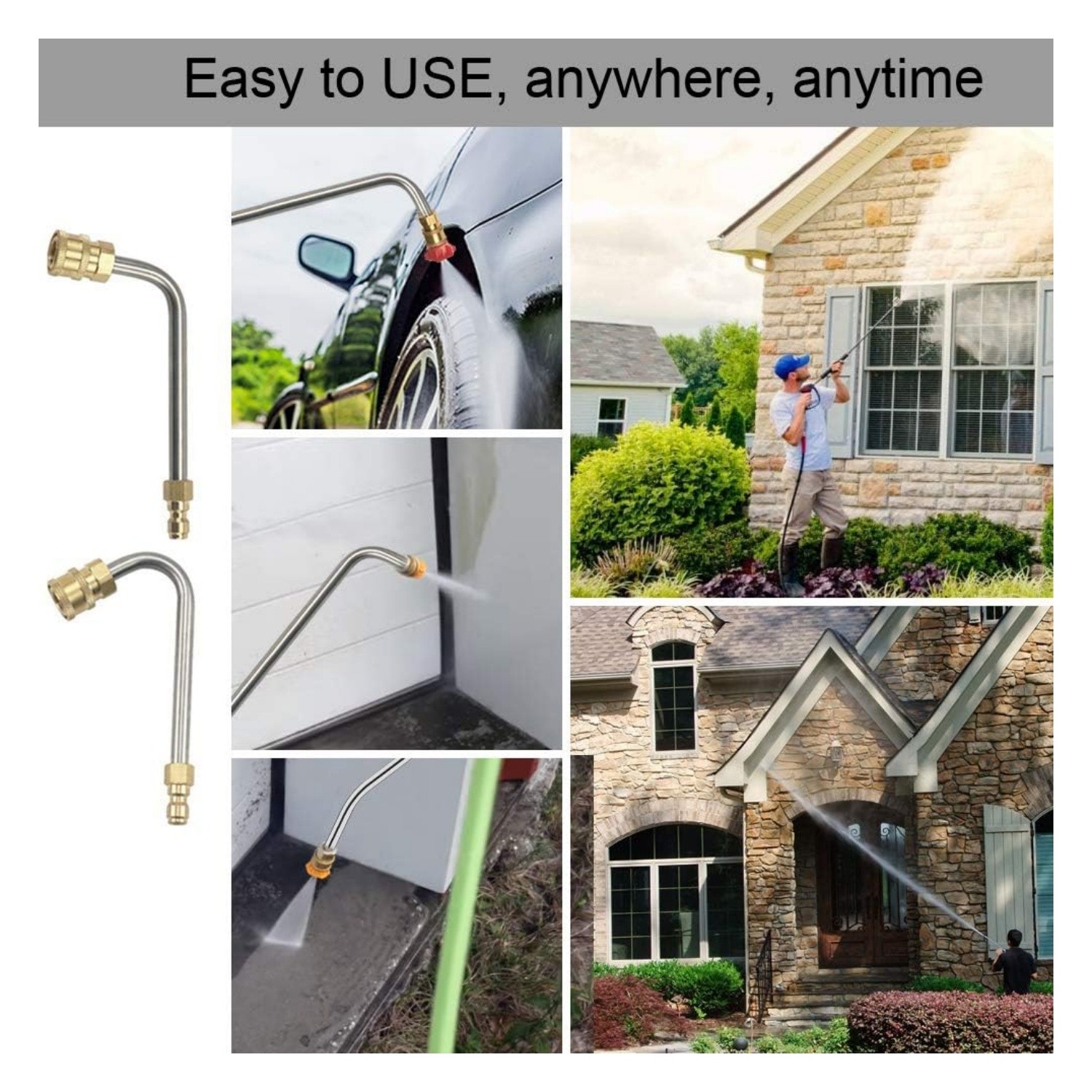 Gutter Cleaning Tool Extension Wand Lance Rod High Pressure Washer Roof Cleaner